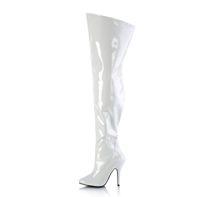 White Pleaser Seduce-3000WC Women's Boots | IF7183265