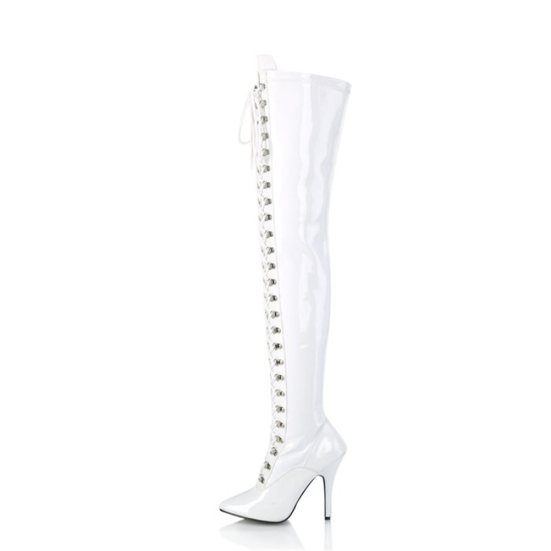 White Pleaser Seduce-3024 Women's Boots | VJ3147902