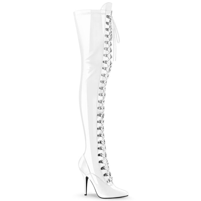 White Pleaser Seduce-3024 Women's Boots | VJ3147902